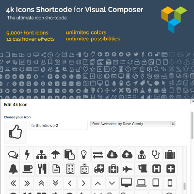4k Icon Fonts for WPBakery Page Builder (fomerly Visual Composer)