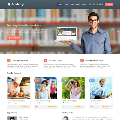 Academy – Learning Management Theme