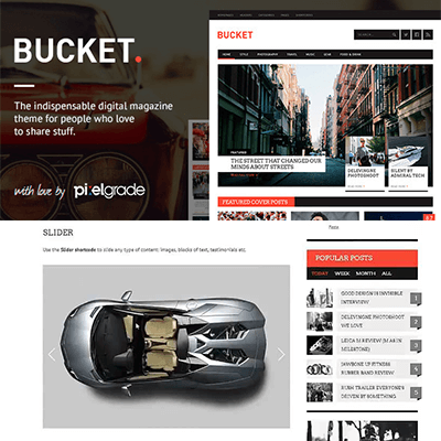 BUCKET – A Digital Magazine Style WordPress Theme