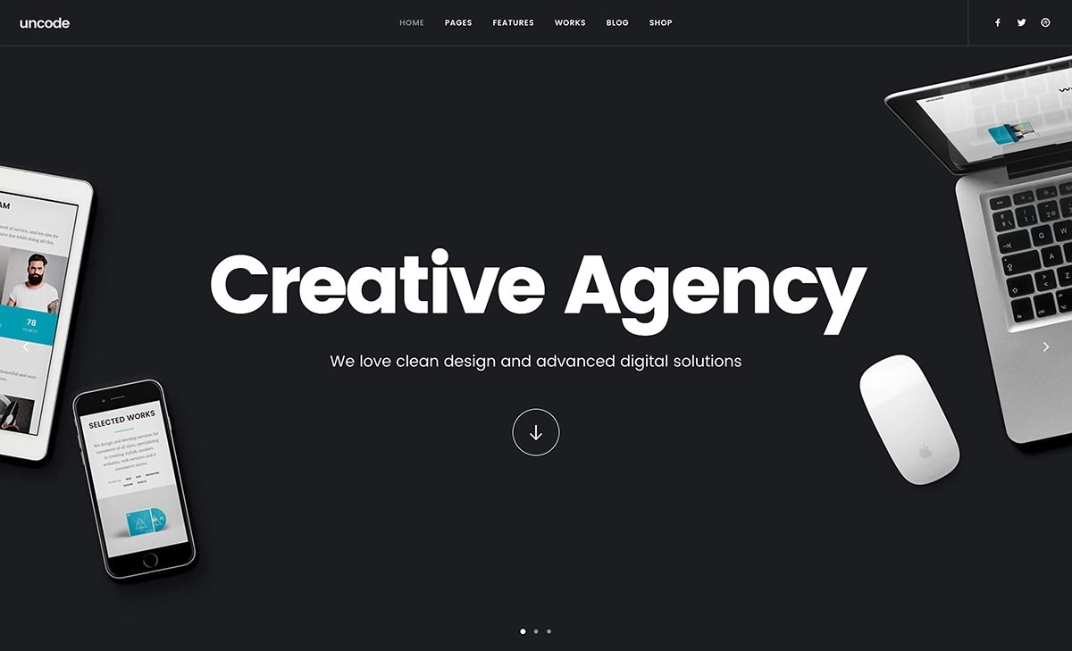 Bản trình diễn trang web của Creative Agency