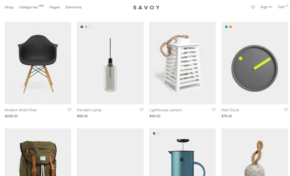 Các tính năng của Savoy
