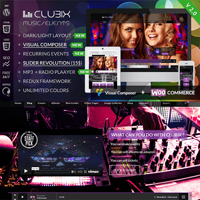 Clubix – Nightlife, Music & Events WordPress Theme