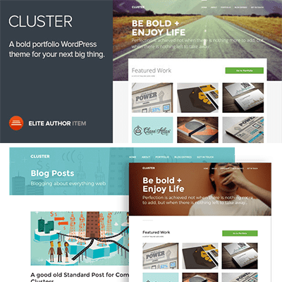 Cluster – A Bold Portfolio WordPress Theme