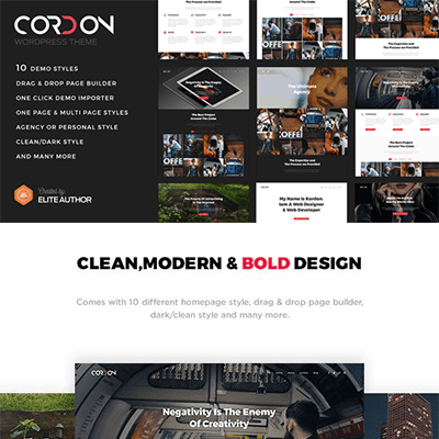Cordon – Responsive One Page & Multi Page Portfolio Theme