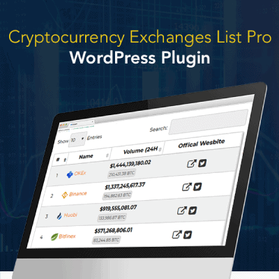Cryptocurrency Exchanges List Pro – WordPress Plugin