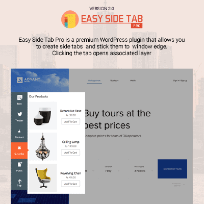 Easy Side Tab Pro – Responsive Floating Tab Plugin For WordPress