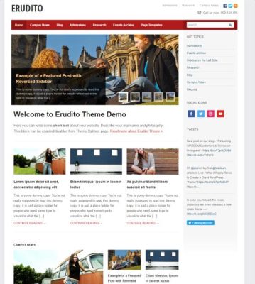 Erudito WordPress Education Theme Review WPZOOM