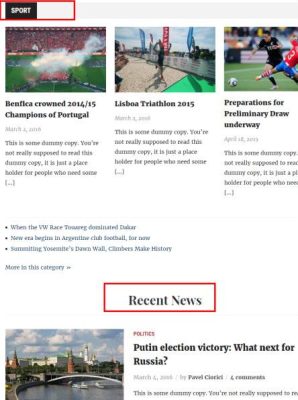 Featured Categories Tribune homepage – WPZOOM Demo