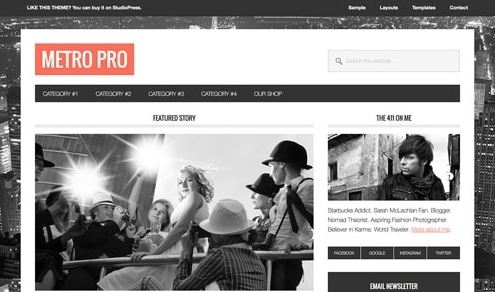 Giới thiệu về StudioPress Metro Pro