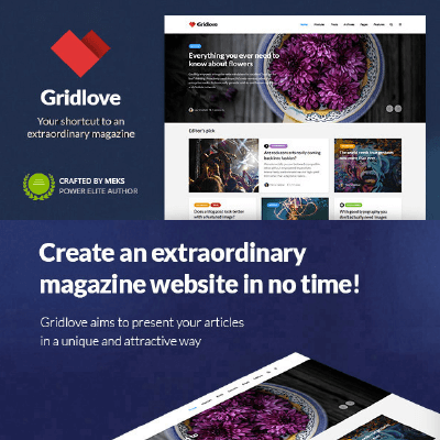 Gridlove – Creative Grid Style News & Magazine WordPress Theme