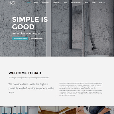 H&D – Interior Design WordPress Theme