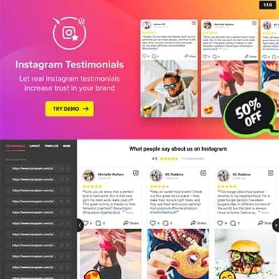Instagram Testimonials Plugin for WordPress