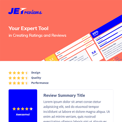 JetReviews – Reviews Widget for Elementor Page Builder