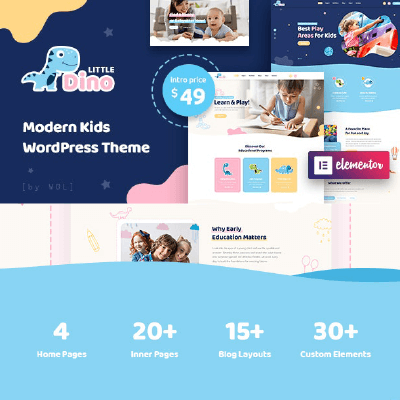 Littledino – Modern Kids WordPress Theme