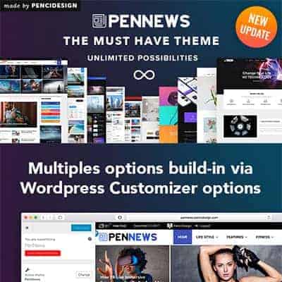 PenNews – News Magazine Business Portfolio Landing AMP WordPress Theme