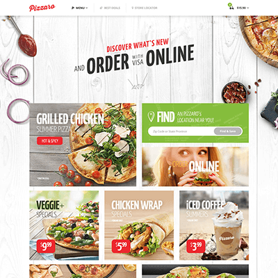 Pizzaro – Fast Food & Restaurant WooCommerce Theme
