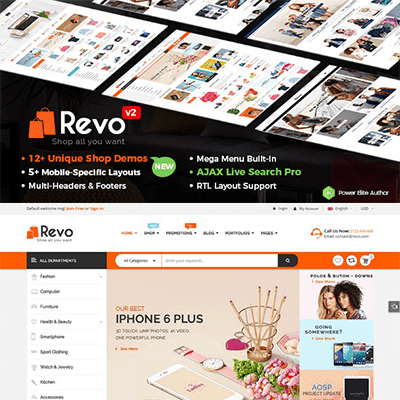 Revo – Multipurpose WooCommerce WordPress Theme (25+ Homepages & 5+ Mobile Layouts)