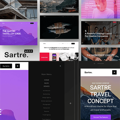 Sartre – Responsive Multipurpose WordPress Theme for Creatives