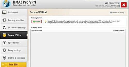 Secure IP bind