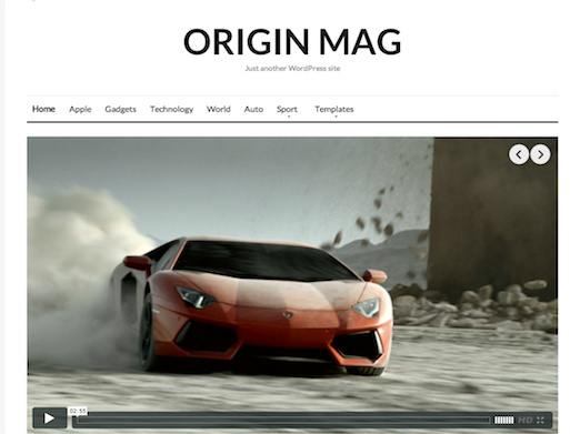 Slideshow OriginMag Homepage Demo