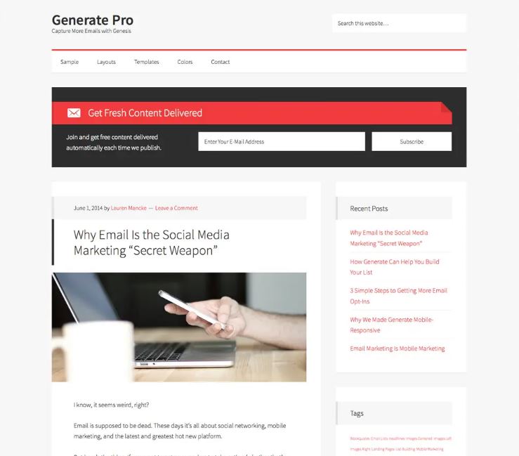 StudioPress Generate Pro Genesis WordPress Theme Đánh giá tổng thể