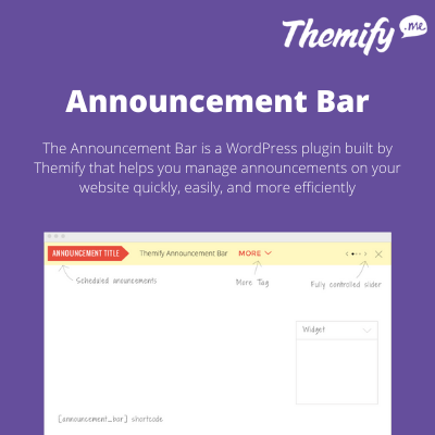 Themify Announcement Bar WordPress Plugin