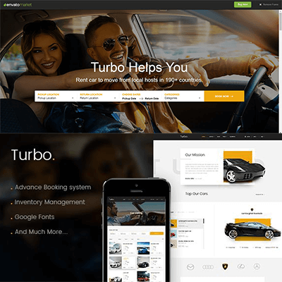 Turbo – Car Rental System WordPress Theme