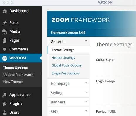 WPZOOM Theme Options Framework