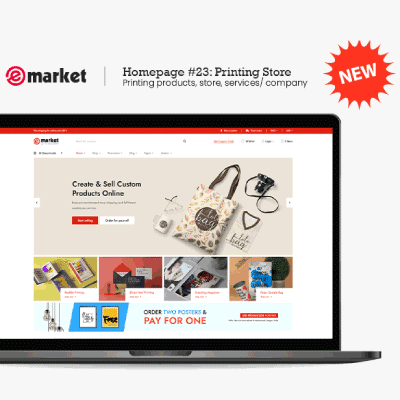 eMarket – Multi Vendor MarketPlace Elementor WordPress Theme (23+ Homepages & 3 Mobile Layouts)