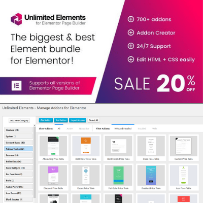unlimited elements for elementor page builder